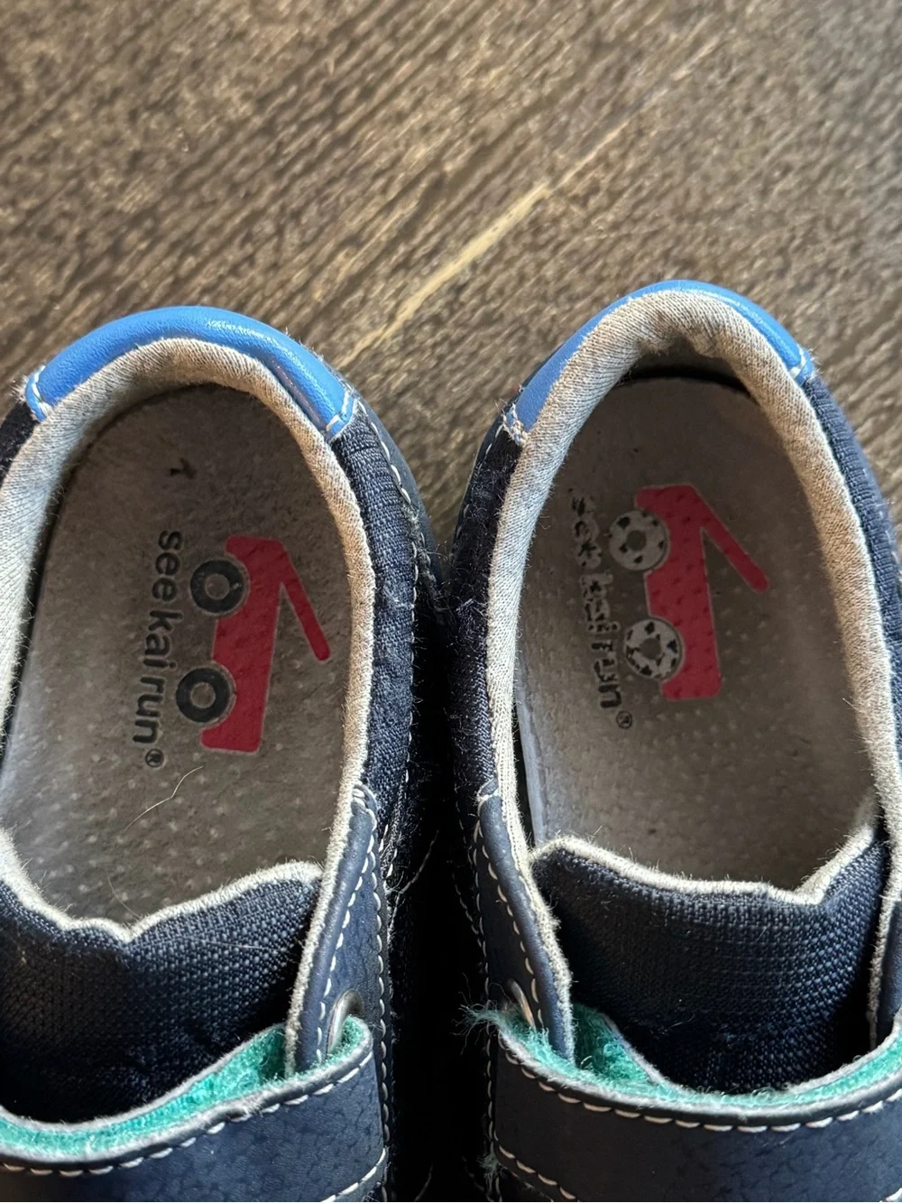See Kai Run Kids Navy Velcro Canvas Sneakers - Casual Comfort 12 Toddler